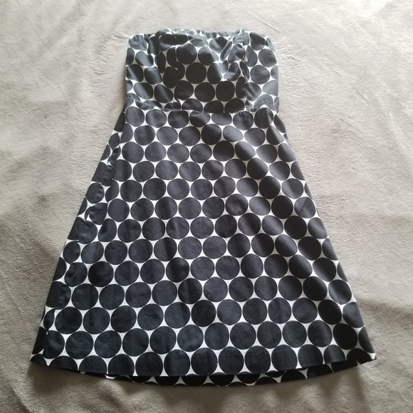 NEW - The Limited Strapless Black and White Dress - Picture 1 of 12